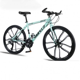 WSS Bicicletas de montaña Bicicleta de montaña de 26 Pulgadas 21-Speed-Dual Disc Frenos para Estudiantes Adultos Off-Road-Diez Blade Wheels-Bicycle Green-27speed