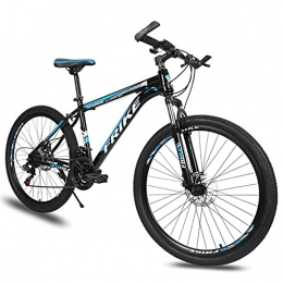 FBDGNG Bicicletas de montaña Bicicleta de montaña de 26 pulgadas MTB adecuada para hombres y mujeres entusiastas del ciclismo 21 / 24 / 27 velocidades con frenos de disco duales (tamaño: 21 velocidades, color: azul)