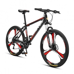 FBDGNG Bicicletas de montaña Bicicleta de montaña de 26 pulgadas ruedas 24 / 27 velocidad marco de acero al carbono Trail bicicleta con frenos de disco dual para hombres y mujeres adultos (tamaño: 27 velocidades, color: rojo)