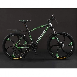 ZXCVB Bicicletas de montaña Bicicleta De Montaña De Acero Al Carbono Para Adultos, Ruedas De 24 / 26 Pulgadas, Engranajes De Velocidad Variable De 24 Velocidades, Frenos De Disco Doble, Amortiguación, Bicicleta De Pista (4 Colo