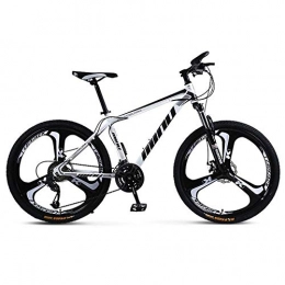 WYLZLIY-Home Bicicleta Bicicleta de montaña Mountainbike Bicicleta Bicicletas de montaña de acero al carbono Rígidas Barranco bicicletas de doble freno de disco delantero y de bloqueo Tenedor, 26 pulgadas de ruedas Biciclet