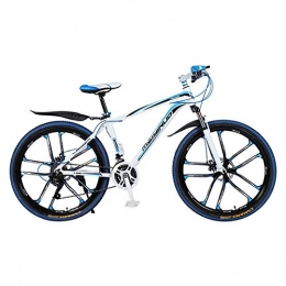 WYLZLIY-Home Bicicletas de montaña Bicicleta de montaña Mountainbike Bicicleta Bicicletas for mujer for hombre de la montaña de aluminio ligero de aleación de Barranco Bicicleta doble disco de freno y suspensión delantera de 26 pulgada