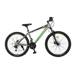CARPAT Bicicletas de montaña Bicicleta de montaña para hombre, 27, 5 pulgadas, Shimano Tourney TY-21, 21 velocidades, marco de aluminio, frenos de disco hidráulicos (gris y negro)