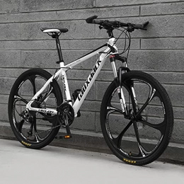 AEF Bicicleta Bicicleta Montaña 26" Hombre, 21-30-Velocidad All-Terrain Bike Mountain Bike De Acero De Alto Carbono con Tenedor De Suspensión, Frenos De Disco, D, 27 Speed
