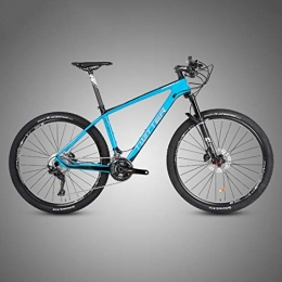 MICAKO Bicicletas de montaña Bicicleta Montaña 27.5 / 29'', M8000-22 / 33 Velocidad, Freno de Disco de Aceite Shimano, Full Suspension, Fibra de Carbon, Azul, 29inch*15inch