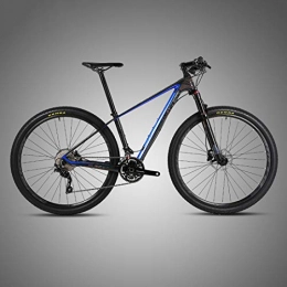 MICAKO Bicicletas de montaña Bicicleta Montaña 27.5 / 29'', Shimano SLX / M7000-22 Velocidad, Freno de Disco de Aceite Shimano, Full Suspension, Fibra de Carbon, Azul, 29inch*19inch