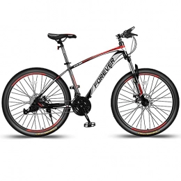 LZHi1 Bicicletas de montaña Bicicletas de Montaña Bicicleta De Montaña De 26 Pulgadas, Bicicleta De Ciudad Offroad De 27 Velocidades Con Horquilla De Suspensión Con Bloqueo, Bicicleta De Montaña Con Doble Freno D(Color:Rojo negro)