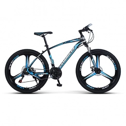 LZHi1 Bicicletas de montaña Bicicletas de Montaña Bicicleta De Montaña De 26 Pulgadas, Bicicletas De Montaña De 27 Velocidades Con Horquilla De Suspensión De Bloqueo, Bicicleta Todo Terreno Con Doble Freno De Di(Color:Azul negro)