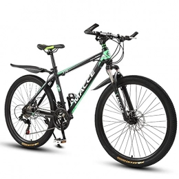 LZHi1 Bicicletas de montaña Bicicletas de Montaña Bicicleta de montaña de 26 pulgadas y 27 velocidades para hombres y mujeres, Bicicletas de montaña con cuadro de acero al carbono, Bicicleta de ciudad de carrete(Color:Verde negro)