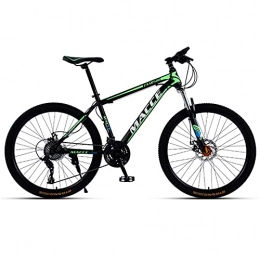 LZHi1 Bicicletas de montaña Bicicletas de Montaña Bicicletas de montaña de 26 pulgadas, Horquilla de suspensión de 30 velocidades Bicicletas de montaña para adultos, Bicicletas de montaña de doble freno de disco(Color:Verde negro)