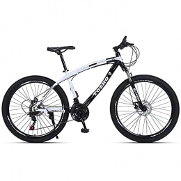 LZHi1 Bicicletas de montaña Bicicletas de Montaña Bicicletas de montaña de 26 pulgadas para hombres mujeres, Bicicletas de doble disco de 27 velocidades para adultos, Bicicletas de carretera de ciudad con cuadr(Color:blanco negro)