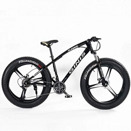 ZHTY Bicicletas de montaña Bicicletas de montaña para adolescentes, bicicleta de neumático grueso de 21 velocidades y 24 pulgadas, marco de acero de alto carbono Bicicleta de montaña rígida con freno de disco doble Bicicletas