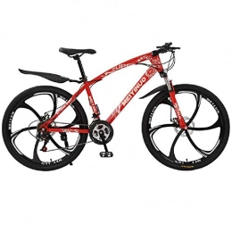 CYCC Bicicletas de montaña CYCC Mountain Bike Off-Road Lightweight Dual Disc Brake Shock Absorption Variable Speed ​​Urban Highway Men and Women Adult 27-Speed-Rojo_26 Pulgadas