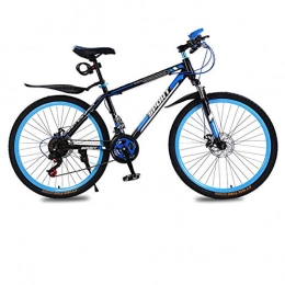 DGAGD Bicicletas de montaña DGAGD 20 Pulgadas Bicicleta de montaña Bicicleta Macho y Hembra Adulto Velocidad Variable Freno de Disco Dual Rueda de radios-Azul Negro_27 velocidades