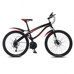 DGAGD Bicicletas de montaña DGAGD 24 Inch Mountain Bike Variable Speed ​​Lightweight Adult 21 Speed ​​Bicycle Spoke Wheel-Black Red