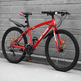 DGAGD Bicicleta DGAGD Bicicleta de Bicicleta de montaña de 24 Pulgadas, Bicicleta de Rueda de radios de Velocidad Variable para Adultos de una Rueda-Rojo_24 velocidades
