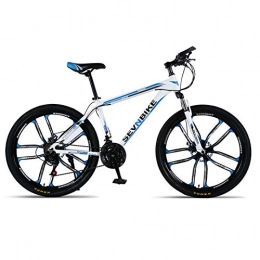 DGAGD Bicicletas de montaña DGAGD Bicicleta de Carretera de Diez Ruedas de Velocidad Variable con Marco de aleación de Aluminio de 26 Pulgadas-Blanco Azul_24 velocidades