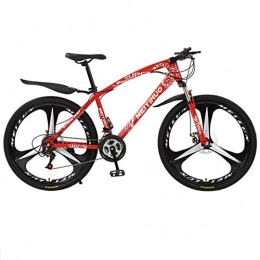 DGAGD Bicicleta DGAGD Bicicleta de montaña Bicicleta de 26 Pulgadas Freno de Disco Bicicleta para Adultos Tri-Cutter-Rojo_21 velocidades