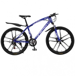 DGAGD Bicicleta DGAGD Bicicleta de montaña Bicicleta Freno de Disco de 26 Pulgadas Bicicleta para Adultos Diez Ruedas de Corte-Azul_24 velocidades