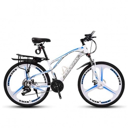DGAGD Bicicleta DGAGD Bicicleta de montaña de 24 Pulgadas Adaptada a un Triciclo Joven y fácil de Usar-Blanco Azul_27 velocidades