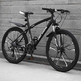 DGAGD Bicicleta DGAGD Bicicleta de montaña de 24 Pulgadas Bicicleta de Seis Ruedas de Velocidad Variable de una Rueda para Adultos-Negro_21 velocidades