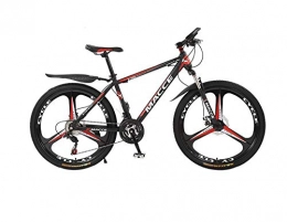 DGAGD Bicicletas de montaña DGAGD Bicicleta de montaña de 24 Pulgadas, Bicicleta de Tres Ruedas para Adultos, de Velocidad Variable, para Hombres y Mujeres-Rojo Negro_27 velocidades