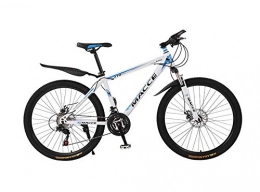 DGAGD Bicicletas de montaña DGAGD Bicicleta de montaña de 24 Pulgadas Bicicleta de Velocidad Variable para Adultos Masculinos y Femeninos-Blanco Azul_27 velocidades