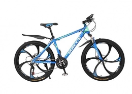 DGAGD Bicicletas de montaña DGAGD Bicicleta de montaña de 24 Pulgadas Bicicleta Masculina y Femenina de Velocidad Variable para Adultos de Seis Ruedas Que absorben los Golpes-Azul_21 velocidades