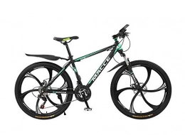 DGAGD Bicicletas de montaña DGAGD Bicicleta de montaña de 24 Pulgadas Bicicleta Masculina y Femenina de Velocidad Variable para Adultos de Seis Ruedas Que absorben los Golpes-Verde Oscuro_24 velocidades