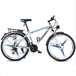 DGAGD Bicicletas de montaña DGAGD Bicicleta de montaña de 24 Pulgadas, Bicicletas para Hombres y Mujeres, Velocidad Variable, Bicicleta Ligera para Ciudad, Rueda integrada-Blanco Azul_24 velocidades