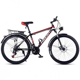 DGAGD Bicicletas de montaña DGAGD Bicicleta de montaña de 24 Pulgadas para Adultos, Hombres y Mujeres, Velocidad de la Bicicleta, Bicicleta Ligera, Rueda de radios-Rojo Negro_24 velocidades