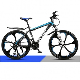 DGAGD Bicicleta DGAGD Bicicleta de montaña de 24 Pulgadas para Adultos, Hombres y Mujeres, Velocidad Variable, Carreras Ligeras, Ruedas de Seis cortadores-Azul Negro_30 velocidades