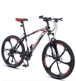 DGAGD Bicicleta DGAGD Bicicleta de montaña de 24 Pulgadas para Hombres y Mujeres, para Adultos, Velocidad Variable, Carreras, Bicicleta Ultraligera, Seis Ruedas de Corte-Rojo Negro_21 velocidades