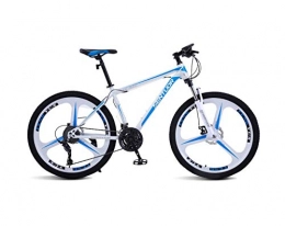 DGAGD Bicicletas de montaña DGAGD Bicicleta de montaña de 24 Pulgadas, Todo Terreno, Velocidad Variable, Bicicleta Ligera Que compite con Tri-Cutter-Blanco Azul_30 velocidades