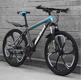 DGAGD Bicicleta DGAGD Bicicleta de montaña de 24 Pulgadas, Velocidad Variable, Todoterreno, Bicicleta Que Absorbe los Golpes, Ligero, Carreras de Carretera de Seis Ruedas-Azul Negro_21 velocidades
