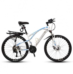 DGAGD Bicicleta DGAGD Bicicleta de montaña de 26 Pulgadas Adaptada a Ruedas de radios para Bicicletas jóvenes-Blanco Azul_27 velocidades