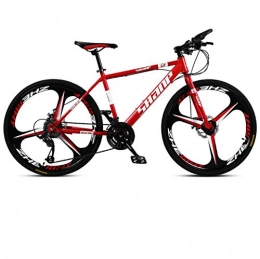 DGAGD Bicicletas de montaña DGAGD Bicicleta de montaña de 26 Pulgadas para Hombre y Mujer, súper Ligera, para Adultos, Bicicleta de Velocidad Variable, Tri-Cutter-Rojo_27 velocidades