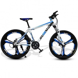 DGAGD Bicicletas de montaña DGAGD Bicicleta de montaña de 26 Pulgadas para Hombres y Mujeres Adultos, Bicicleta de Viaje de Velocidad Variable, Rueda de Tres Cuchillas-Blanco Azul_30 velocidades