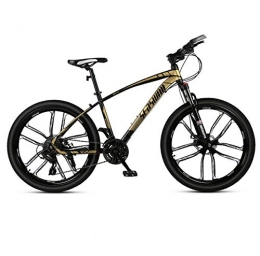 DGAGD Bicicletas de montaña DGAGD Bicicleta de montaña de 27, 5 Pulgadas para Hombre y Mujer, Bicicleta superligera para Adultos, Rueda de Diez Cuchillas-Oro Negro_27 velocidades