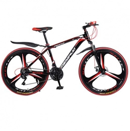 DGAGD Bicicletas de montaña DGAGD Bicicleta de montaña de aleación de Aluminio de Velocidad Variable con Freno de Disco Doble de 26 Pulgadas de Tres Ruedas-Rojo Negro_27 velocidades