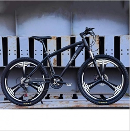 DGAGD Bicicletas de montaña DGAGD Bicicleta de montaña de Velocidad Variable para Adultos de 24 Pulgadas Bicicleta de Freno de Disco Doble Rueda de Tres Cuchillas-Negro_21 velocidades
