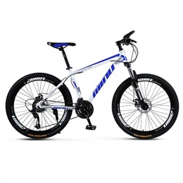 DGAGD Bicicleta DGAGD Bicicleta de montaña de Velocidad Variable para Adultos Masculinos y Femeninos de 26 Pulgadas Que compiten con Bicicleta de Rueda de radios-Blanco Azul_21 velocidades