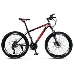 DGAGD Bicicleta DGAGD Bicicleta de montaña de Velocidad Variable para Adultos Masculinos y Femeninos de 26 Pulgadas Que compiten con Bicicleta de Rueda de radios-Rojo Negro_24 velocidades