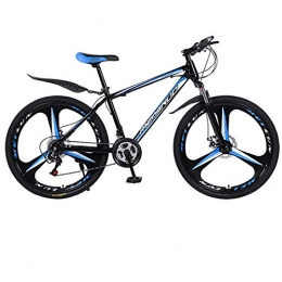 DGAGD Bicicletas de montaña DGAGD Freno de Disco Doble de 26 Pulgadas, Velocidad Variable, Acero de Alto Carbono, Bicicleta de montaña de Tres Ruedas-Azul Negro_21 velocidades