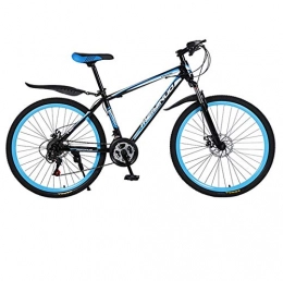 DGAGD Bicicletas de montaña DGAGD Frenos de Doble Disco de 26 Pulgadas, Velocidad Variable, Acero de Alto Carbono, Bicicleta de montaña, 30 Ruedas de Corte-Azul Negro_27 velocidades
