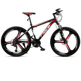 DGAGD Bicicletas de montaña DGAGD Neumático Grande para Bicicleta de Nieve 4.0 de Espesor y Ancho Rueda de Tres cortadores para Bicicleta de montaña con Freno de Disco de 24 Pulgadas-Rojo Negro_21 velocidades