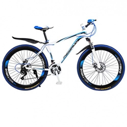 DGAGD Bicicletas de montaña DGAGD Rueda de Corte de Bicicleta de montaña 40 de aleación de Aluminio de Velocidad Variable con Freno de Disco Doble de 26 Pulgadas-Blanco Azul_27 velocidades