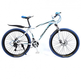 DGAGD Bicicletas de montaña DGAGD Rueda de radios de Bicicleta de montaña de aleación de Aluminio de Velocidad Variable con Freno de Disco Doble de 26 Pulgadas-Blanco Azul_21 velocidades