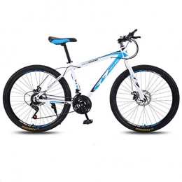 DGAGD Bicicletas de montaña DGAGD Rueda de radios de Bicicleta de Velocidad Variable para Adultos de Bicicleta de montaña de 26 Pulgadas-Blanco Azul_24 velocidades