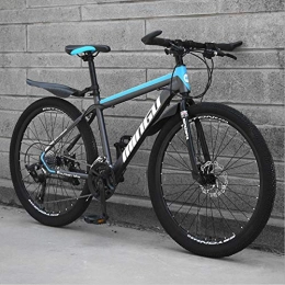 DGAGD Bicicleta DGAGD Rueda de radios de Bicicleta Ultraligera para Adultos con Freno de Disco de Bicicleta de montaña de 24 velocidades-Azul Negro_27 velocidades